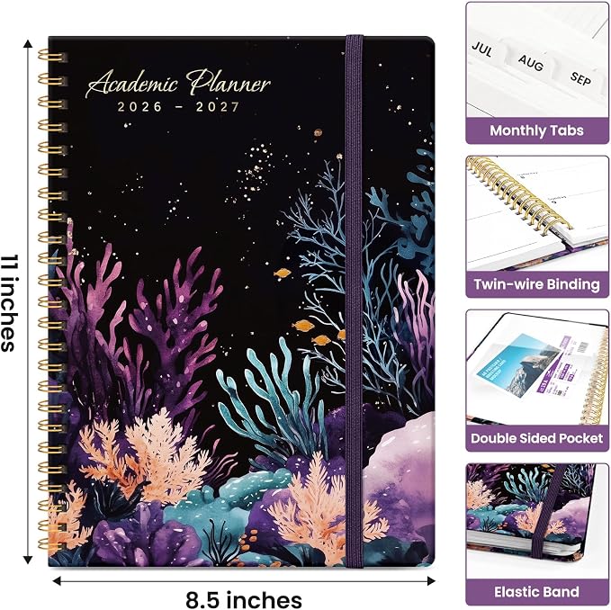 Planner 2026-2027, Academic Monthly and Weekly Calendar Planner - Image 4