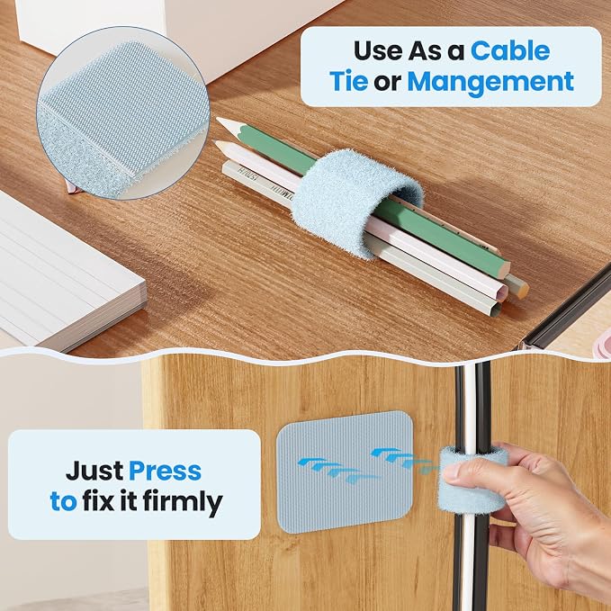 Cable Management Under Desk, 【Up to 15 Cord】【Enhanced Wire Holder】 Reusable - Image 5