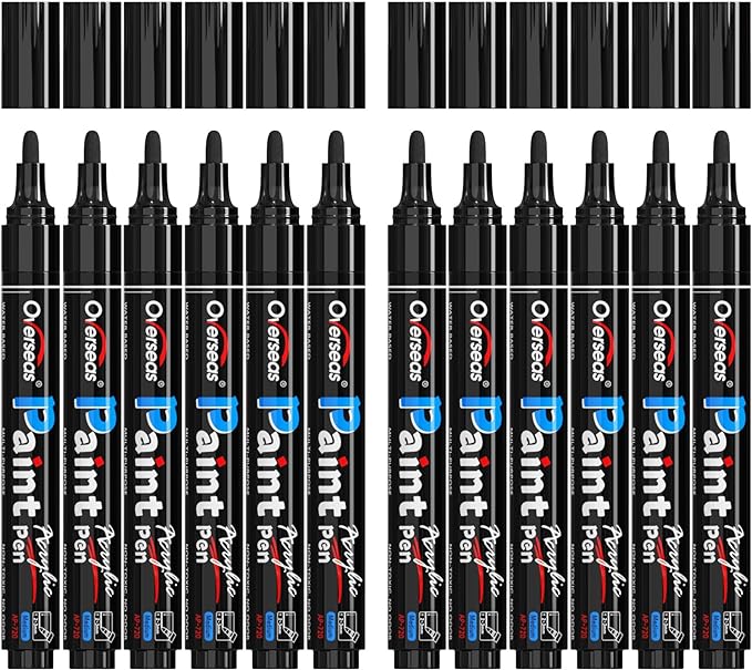 Overseas Black Paint Pens Paint Markers by Overseas