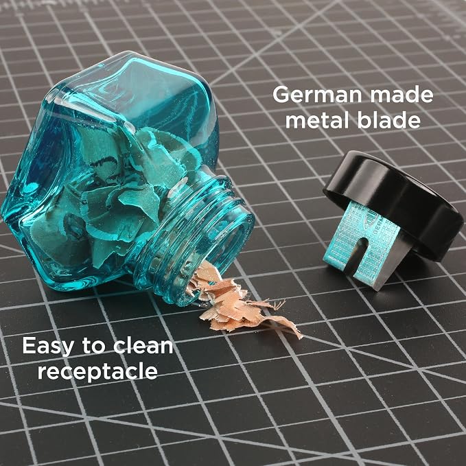 ALVIN DUX Glass Inkwell Sharpener/Single Blue - Image 4