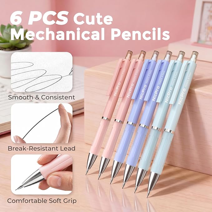 Nicpro 6PCS Cute Mechanical Pencil Set - Image 2