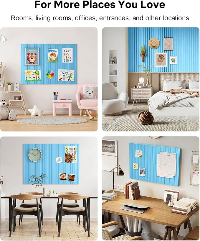 48" x 36" Large Cork Bulletin Board Tiles, Peel and Stick Felt Wall Panels - Image 7