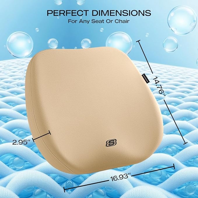 Skechers Seat Cushion Premium Gel & Memory Foam-Office Chair Cushion - Image 4