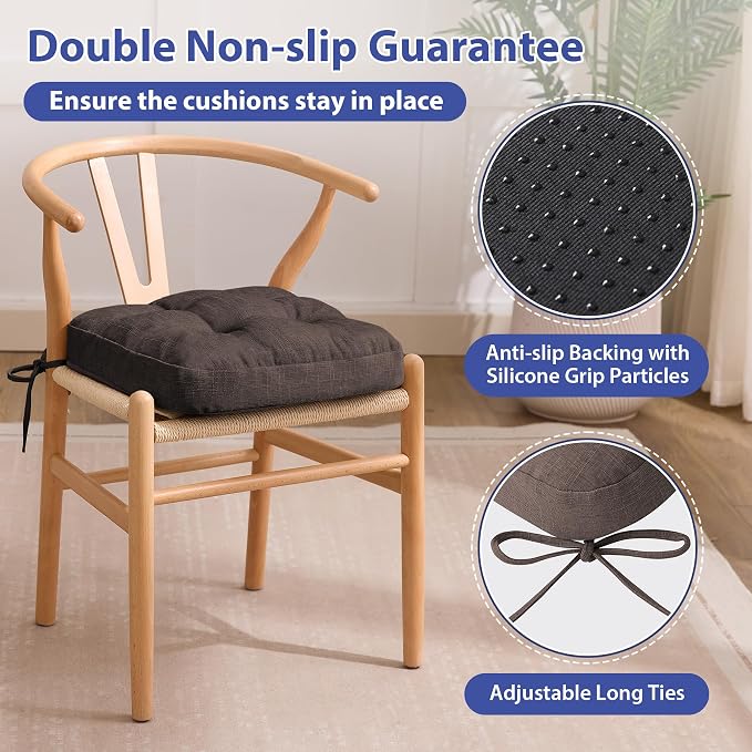 IASEAHK Chair Cushions for Dining Chairs, Dining Chair Cushions, Tufted Indoor - Image 4