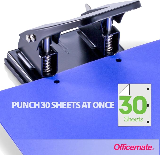 Standard 2 Hole Paper Punch, 30 Sheets Capacity - Image 3