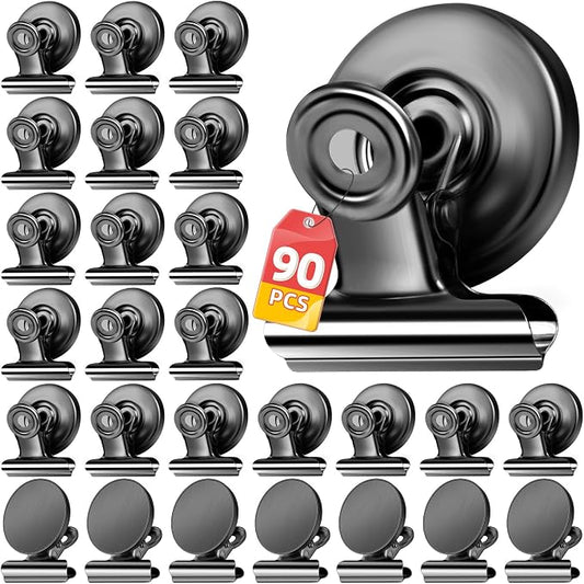 VNDUEEY 90 Pack Fridge Magnets Refrigerator Magnets, Strong Magnetic Clips by VNDUEEY