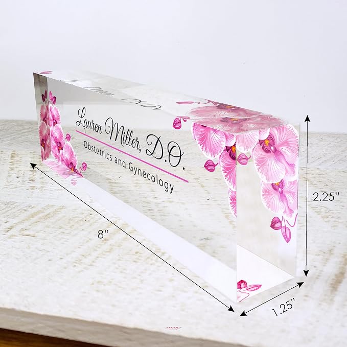 Desk Name Plate for Women, Acrylic Desk Name Plaque, Chiropractor Gift - Image 4