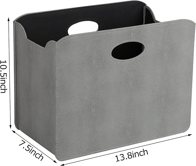 HofferRuffer Magazine Basket Holder, Foldable Magazine Rack, Document File - Image 2