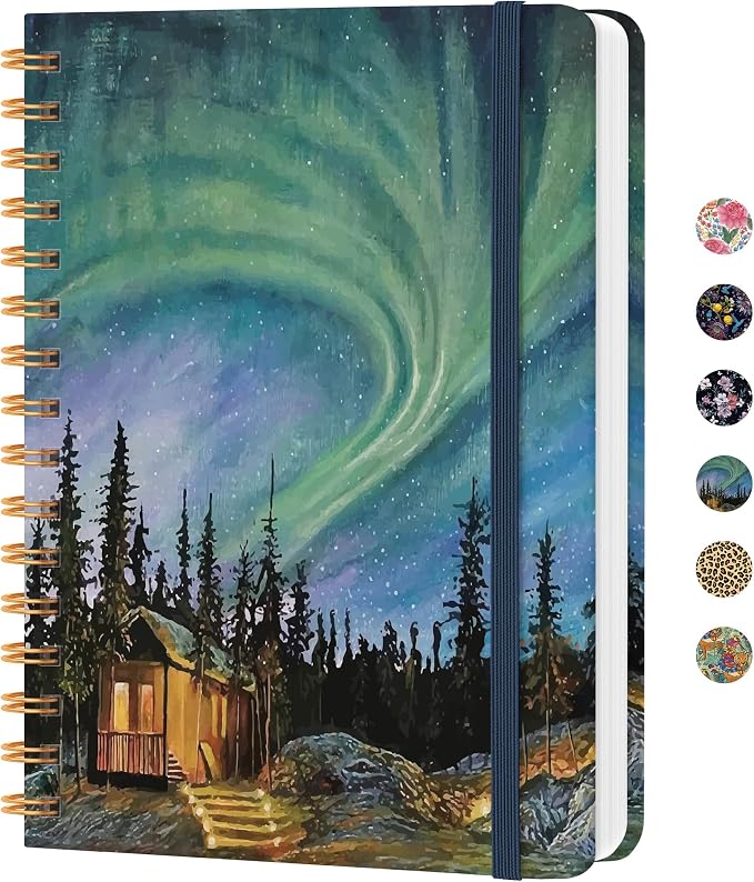 CICPAP Lined Spiral Journal Notebook, A5 College Ruled Notebook by CICPAP