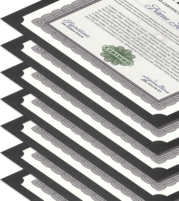 Plain Black Certificate Holder - Image 5