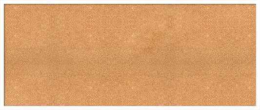 Amanti Art Natural Cork Board for Wall, 23x55 Vision Board with White Frame, Oversize Corkboard Office Decor for Home Organization, Modern Corkboard Pinboard to Display Items for Home Organization in-DeskLoop Office