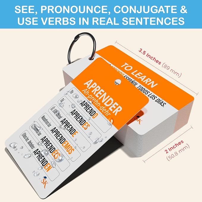 500+ Spanish Vocabulary Flash Cards - Image 2