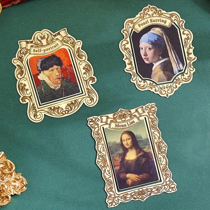 3 Pcs Vintage Metal Bookmark, Famous Oil Painting Theme Book Mark Unique Gift by emmoolife