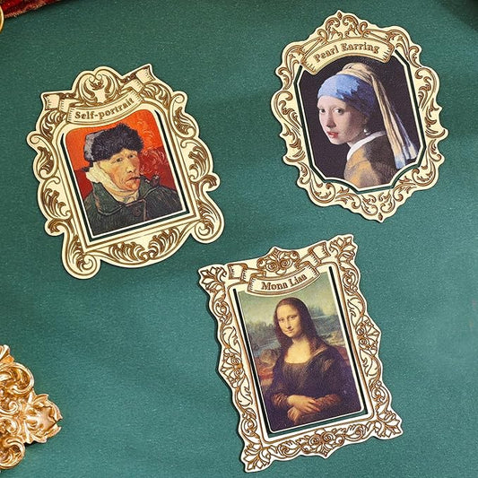 3 Pcs Vintage Metal Bookmark, Famous Oil Painting Theme Book Mark Unique Gift by emmoolife