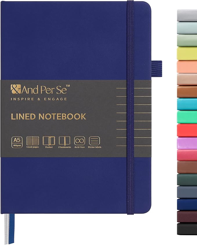 &And Per Se Lined Journal Notebook, 160 Pages, A5 5.7 x 8 inches College Ruled by AndPerSe