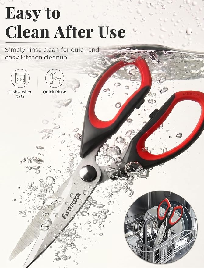Astercook Kitchen Scissors 3 Pack, Heavy Duty All Purpose Kitchen Shears - Image 6