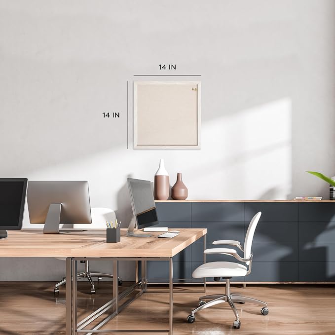 U Brands Rustic Linen Bulletin Board, Industrial Grade Pinning Surface - Image 2