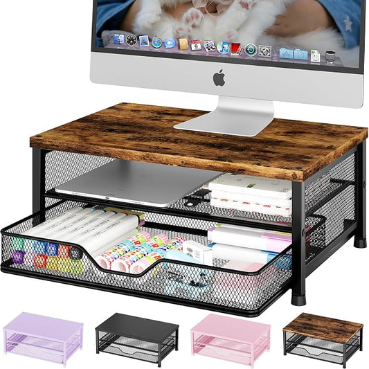OPNICE Wood Computer Monitor Stand Riser, Desk Organizer by OPNICE