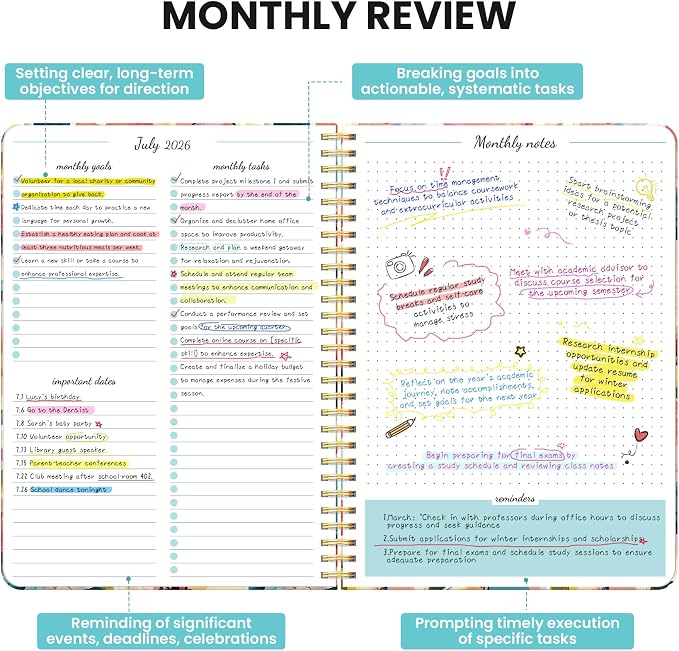 Monthly Planner 2026-2027, Aesthetic 2 Year Months Planner Calendar, 18-Months - Image 3