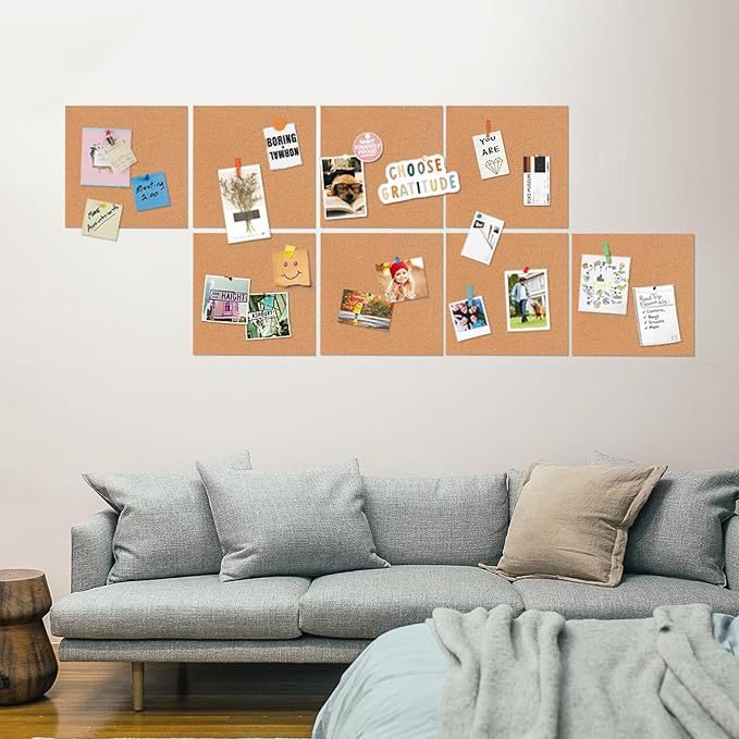 Square Cork Bulletin Board Tiles - Image 7