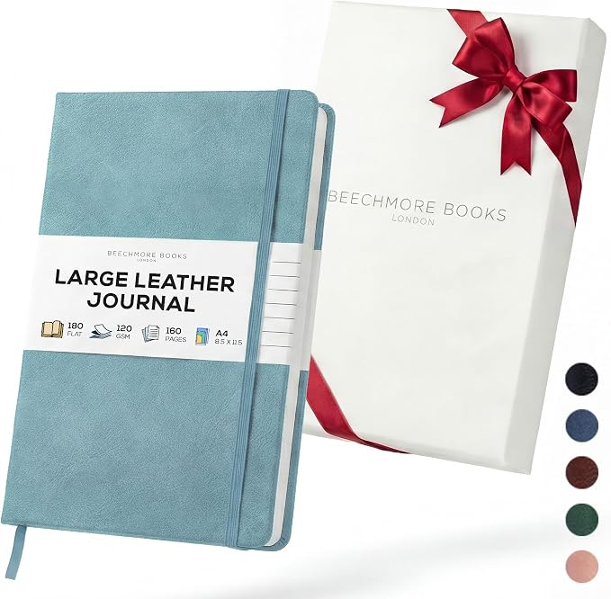BEECHMORE BOOKS Large Lined Journal Notebook, 8.5" x 11.5" Hardcover Vegan by BeechmoreBooks
