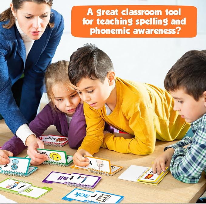 Phonics Flash Cards Word Family Build Book, Learn to Read 30 Read and Rhyme - Image 4