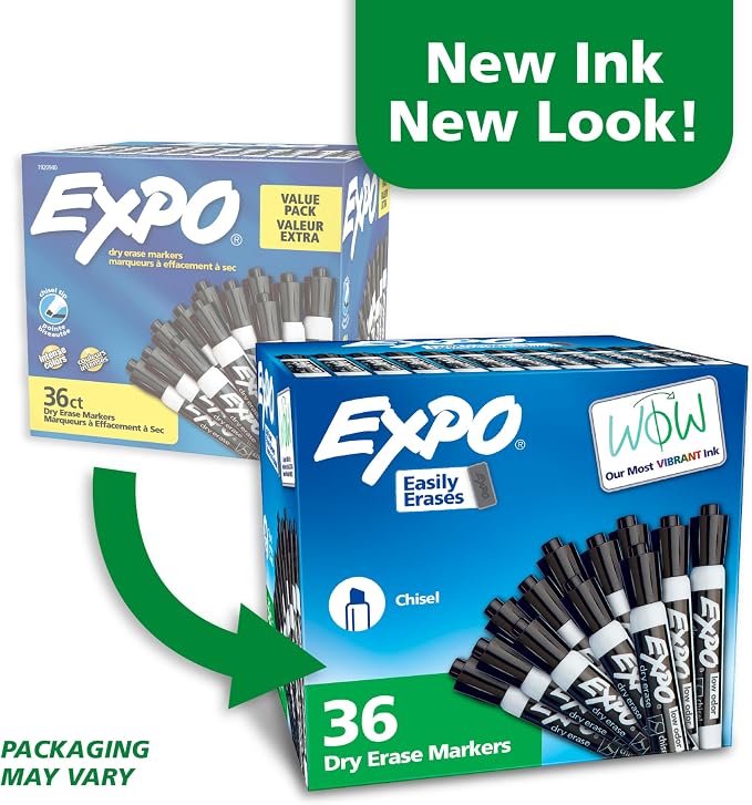 EXPO Dry Erase Markers, Chisel Tip, Non-Porous Surfaces & Home Offices - Image 2