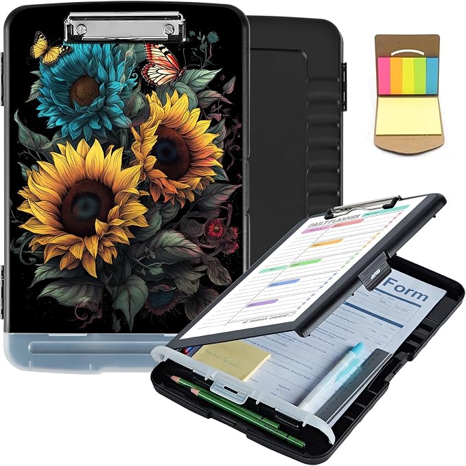 Clipboard with Storage, Clip Boards 8.5X11 with Storage & Pen Holder, Heavy by Unknown