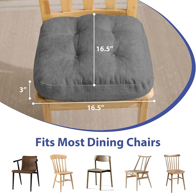 IASEAHK Chair Cushions for Dining Chairs, Dining Chair Cushions, Tufted Indoor - Image 3