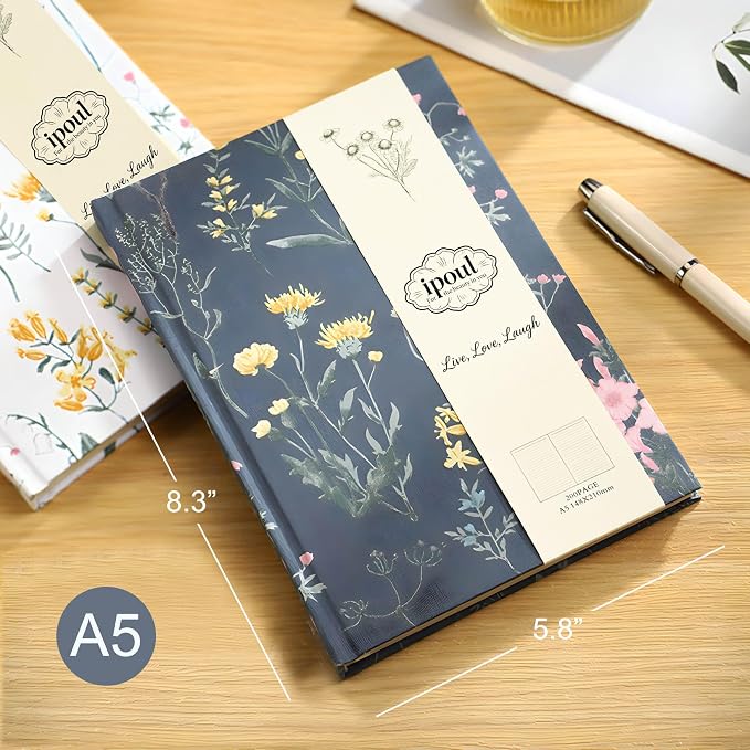 Floral Journal for women, Floret Hardcover Notebook, Medium Ruled Notebook - Image 2