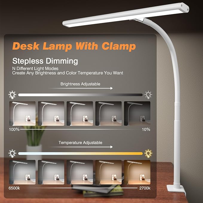 Airlonv LED Desk Lamp for Office Home, Eye-Caring Desk Light - Image 2