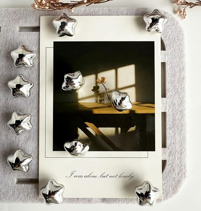 Silver Push Pins for Wall, Thumb Tacks for Bulletin Board, Cute Decorative - Image 5