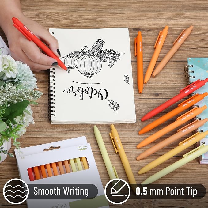 Mr. Pen- Retractable Gel Pens, 12 Pack, Summer Morning Barrel | Fine Point 0.5mm - Image 3