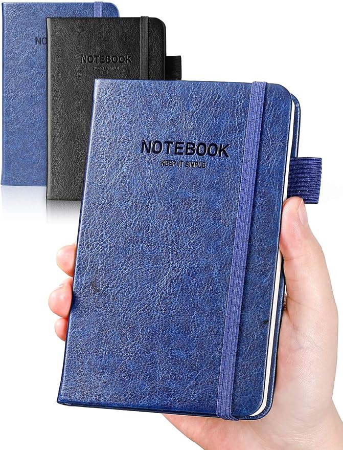 AISBUGUR Pocket Notebook Small Notebook 2-Pack, 3.7" x 5.7" Pocket Notebooks by AISBUGUR