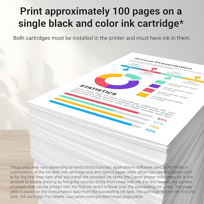 Canon PG-243 / CL-244 Genuine Ink Value Pack (2 Cartridges), Compatible with iP2820, MX492, MG2420/2520/2920/2922/2924/3020/2522/2525, TS3120/302/302a/202/4520/3320-DeskLoop Office