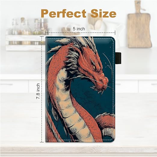 Red Dragon Cute Server Book for Waitress & Waiter 8"x5" - Image 2