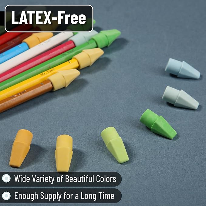Mr. Pen- Pencil Erasers Toppers, 500 Pack, Latex Free, No Smudge | Mr Pen - Image 4