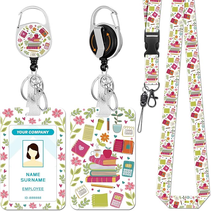 Hancynir Teacher Lanyards for Id Badges, Cute Badge Holder by Hancynir
