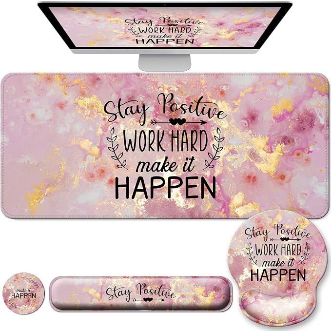 Desk Mat Set + Keyboard and Mouse Pad by VINEBURY