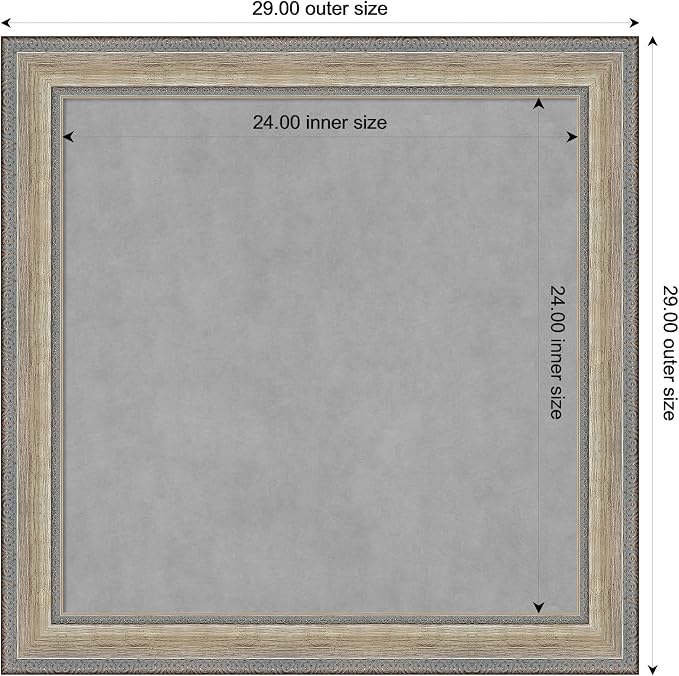 Amanti Art Silver Framed Magnetic Board 29x29 Medium Vision Board - Image 4