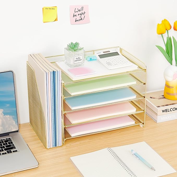OPNICE Desk Organizer, 5-Tier Paper Organizer Letter Tray - Image 4