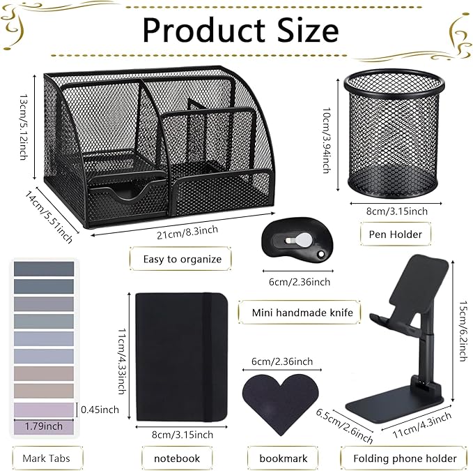 Office Supplies, Desk Accessories, Stapler and Tape Dispenser Set, 1000 Staples - Image 5
