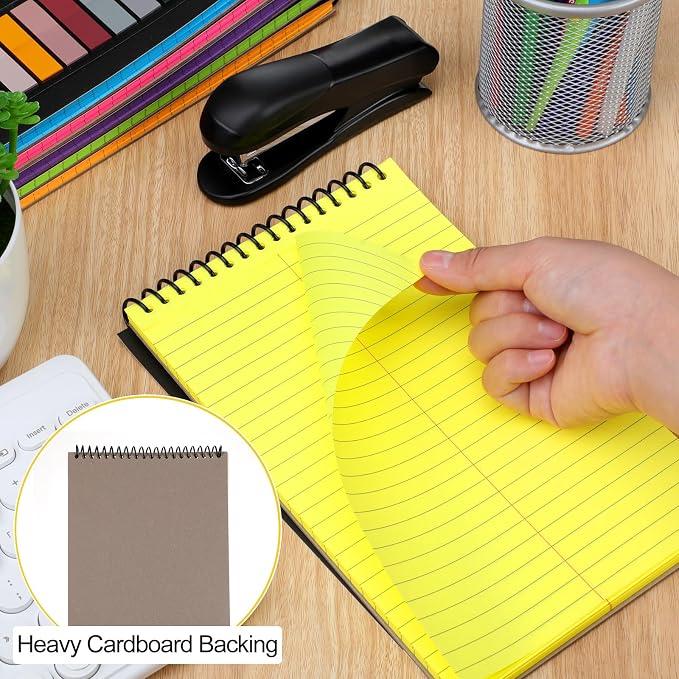 Resurhang 6 Pcs Legal Pad Top Spiral Bound Notebook 70 Sheets Double Sided - Image 3