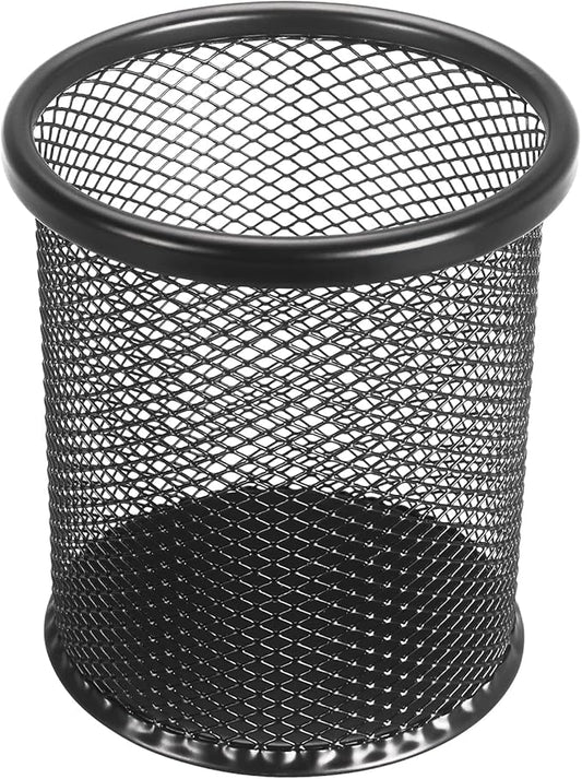 Tamaki Pen Holder Cup for Desk, Wire Mesh Pencil Cup Holder for Desk Office Pen Organizer (Black)-DeskLoop Office