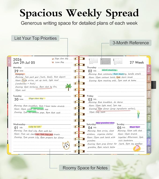 Academic Planner 2026-2027, Hardcover Weekly and Monthly Calendar Planner from - Image 3
