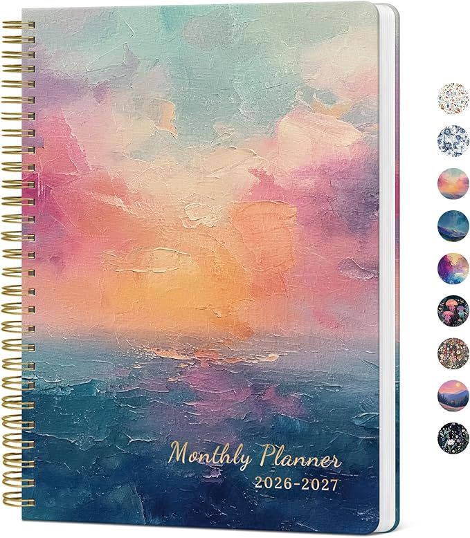 Monthly Planner 2026-2027, Aesthetic 2 Year Months Planner Calendar, 18-Months by Taja