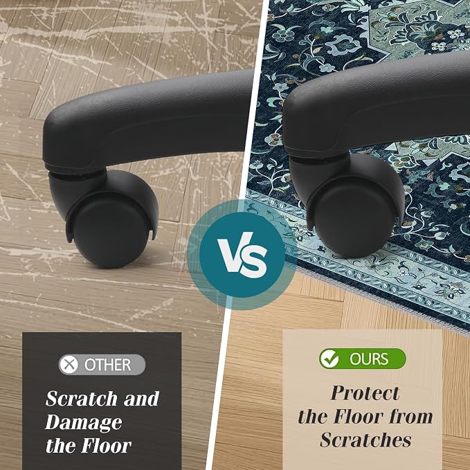 Office Chair Mat for Hardwood Floor&Tile Floor, Under Desk Rug for Rolling - Image 4