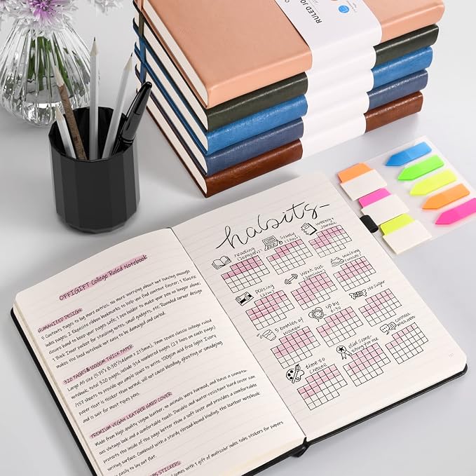 5 Pack College Ruled Notebook, 312 Numbered Pages Thick Notebooks Bulk - Image 6