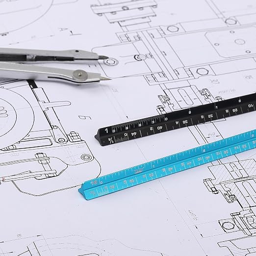 Mr. Pen- Small Architectural Scale Ruler, 6 Inch, 2 Pack | Black and Blue - Image 9