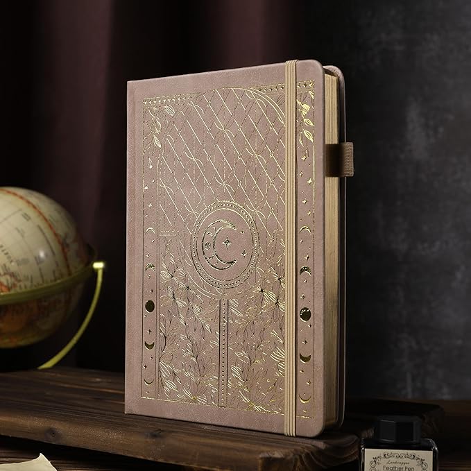 TIEFOSSI Bullet Dotted Journal Notebook, 160gsm 256 Numbered Thick Paper, A5 Hardcover Dotted Grid Diary for Women Men Work Writing, Bullet Dot Journaling, Drawing, 5.8 x 8.3 in-DeskLoop Office